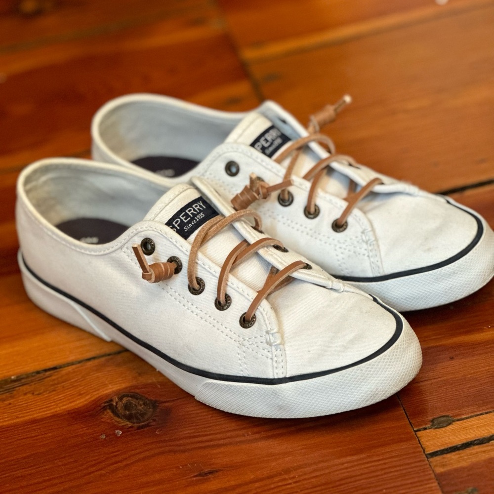Sperry Pier View Sneaker - White Boat Show- Size 7.5
